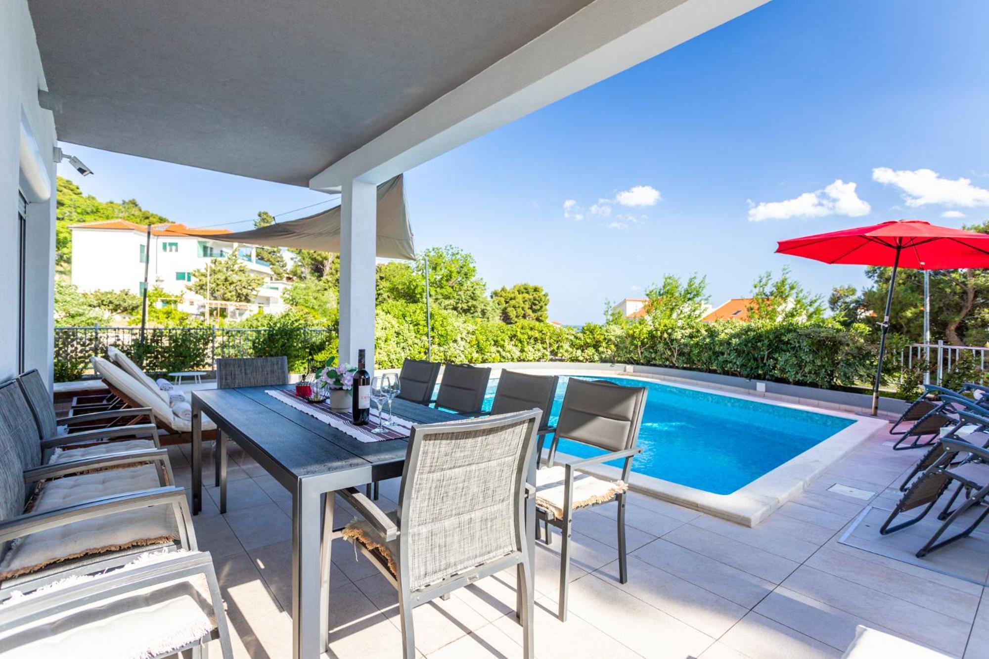 Magnificent Villa With Pool, Hot Tub, Sea View, Sauna ميميتسا المظهر الخارجي الصورة
