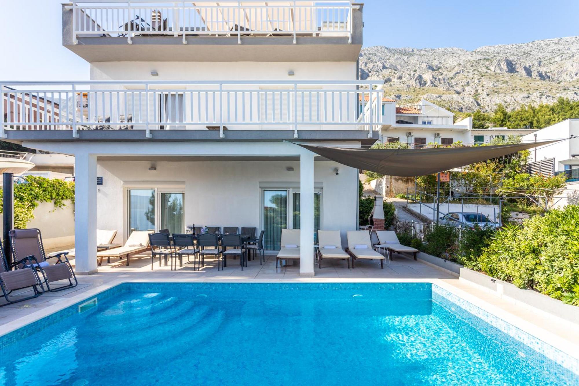 Magnificent Villa With Pool, Hot Tub, Sea View, Sauna ميميتسا المظهر الخارجي الصورة